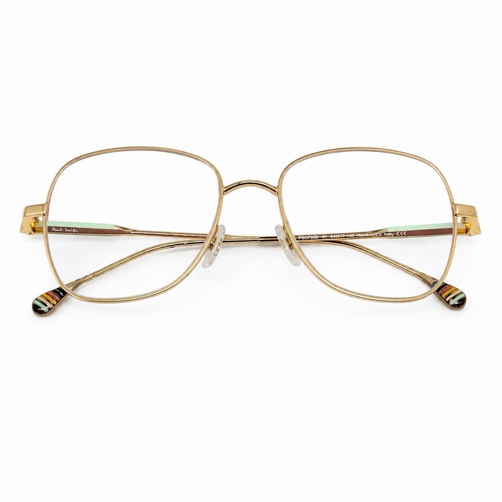 Paul Smith PSOP050 Gold Metal Optical Eyeglass Frames 54 17 140 Made In Italy - Picture 1 of 5